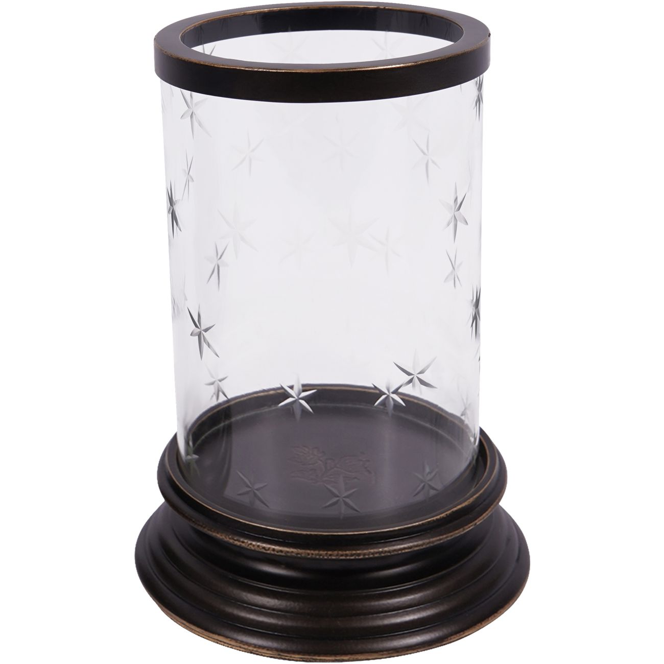 Laura Ashley Dark Bronze Cleverton Hurricane Candle Holder Lamp | Small